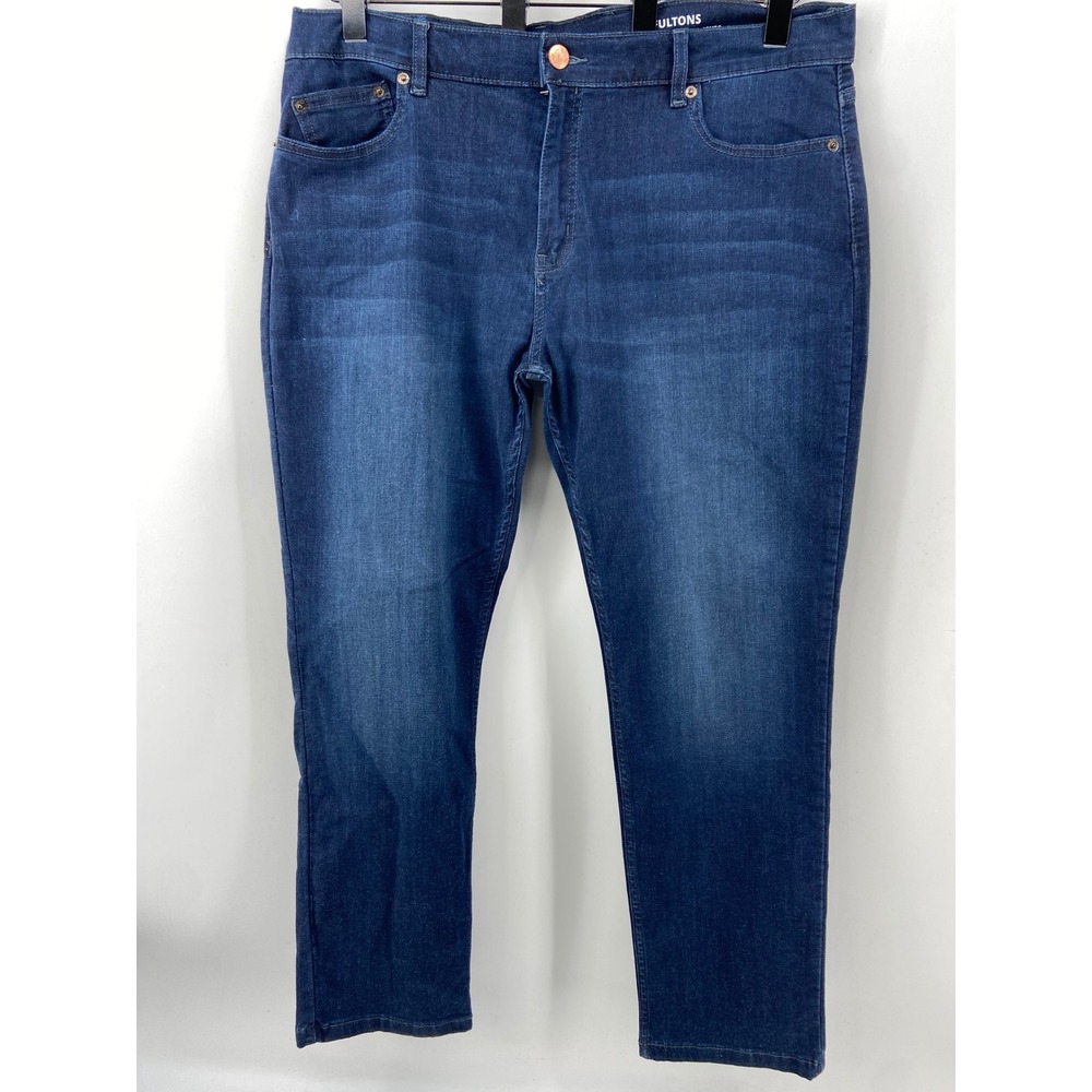 Mugsy Jeans Men 40x30 Blue Fultons Straight Casual Stretch Comfort Denim Pants